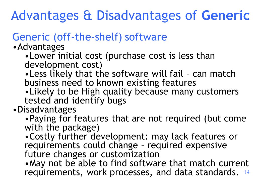 Advantages and disadvantages of matching costs